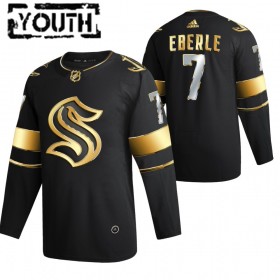 Barn Ishockey Seattle Kraken tröja Jordan Eberle 7 2021-22 Svart Golden Edition Authentic